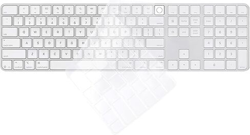 A3119 Keyboard Cover Skin for iMac M4/MacBook Pro/Air M1/2/3, Clear Anti-Dust Silicone Keyboard Protector 0.12mm Ultra-Thin Cover Film Accessories for 2024 Laptop Magic with Touch ID Numeric Keypad in Saudi Arabia