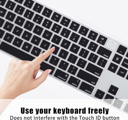 A3119 Keyboard Cover Skin for iMac M4/MacBook Pro/Air M1/2/3, Clear Anti-Dust Silicone Keyboard Protector 0.12mm Ultra-Thin Cover Film Accessories for 2024 Laptop Magic with Touch ID Numeric Keypad in Saudi Arabia