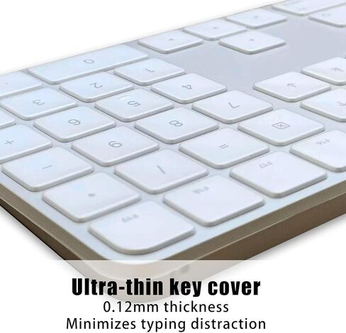 A3119 Keyboard Cover Skin for iMac M4/MacBook Pro/Air M1/2/3, Clear Anti-Dust Silicone Keyboard Protector 0.12mm Ultra-Thin Cover Film Accessories for 2024 Laptop Magic with Touch ID Numeric Keypad in Saudi Arabia
