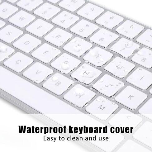 A3119 Keyboard Cover Skin for iMac M4/MacBook Pro/Air M1/2/3, Clear Anti-Dust Silicone Keyboard Protector 0.12mm Ultra-Thin Cover Film Accessories for 2024 Laptop Magic with Touch ID Numeric Keypad in Saudi Arabia