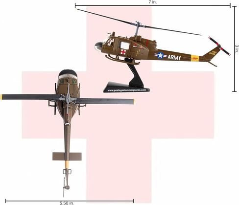 Daron Postage Stamp PS5601-3 Bell Iroquois TH-1L Huey US 1/87 Scale in Saudi Arabia