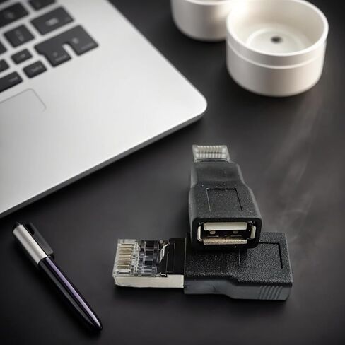 USB إلى RJ45 Ethernet Adapter USB2.0 أنثى إلى RJ45 من الذكور لأجهزة الشبكات ومحول اتصال موثوقية الكمبيوتر in Kuwait