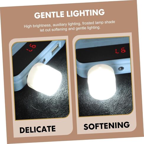 MIPCASE 10pcs محمولة USB LED LED LIGHT مصابيح عالية السطوع مصابيح المحيطة للسيارة الداخلية مضغوطة مصابيح بلاستيكية مصغرة مصغرة للبلاستيك لأجواء رومانسية دافئة in Saudi Arabia