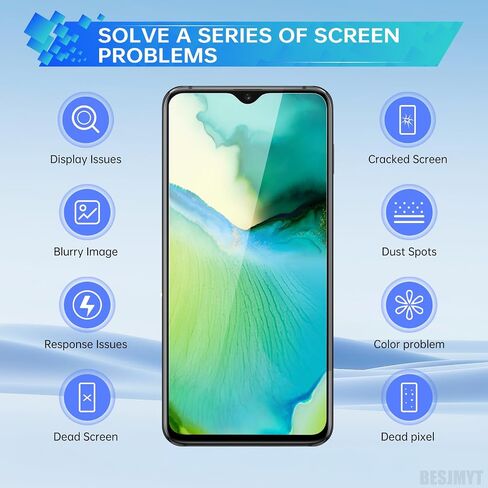 for Samsung Galaxy A03s Screen Replacement with Frame - LCD Display Touch Digitizer Full Assembly Fix Glass with Repair Tools Kit SM-A037U in Kuwait