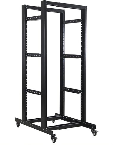 27U Server Rack Open Frame Rack 19" Server/Audio Network Equipment Rack 23.5" Deep Cold Rolled Steel with Casters for AV Gear and Network Servers (27U) in Kuwait