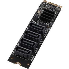 M.2 إلى بطاقة محول SATA3.0 ، PCB 16GBPS عالية السرعة ASM1166 M.2 M مفتاح B KEY PCI E 3.0 NVME مع مؤشر ذكي ، يدعم لسطح المكتب SSD و Normal HDD in Kuwait