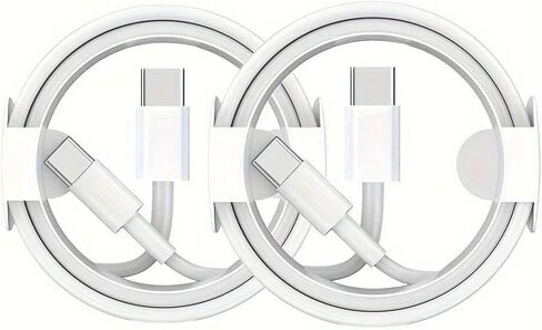 كابل USB C إلى USB C ، 60W USB Type C Cable Fast Charging Cable (3ft ، 2pack) for iPhone 16 15 Series ، for Samsung S25/S24/23 ، لـ iPad Pro Air ، لـ MacBook Pro والمزيد in Saudi Arabia