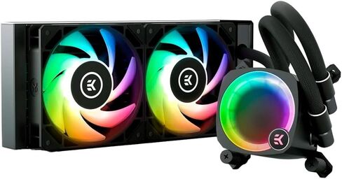مبرد وحدة المعالجة المركزية السائل الكل في واحد EK Nucleus AIO CR240 Lux D-RGB مع مراوح EK FPT، وأجزاء كمبيوتر لتبريد المياه، ومروحة 120 مم، متوافق مع أحدث وحدات المعالجة المركزية Intel وAMD in Saudi Arabia