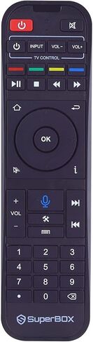 جهاز التحكم عن بُعد RC-200 Superbox ، التحكم في Superbox الأصلي Superbox Bluetooth الصوت عن بُعد لـ Superbox S5 Max/S5 Pro/S6 Max/S6 Pro/S6 Ultra Elite Ultra (بدون صوت لـ S4 Pro و S3 Pro) in Kuwait