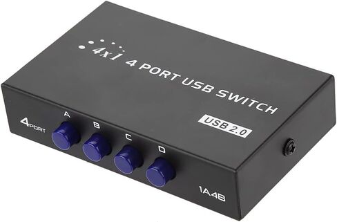 Zjchao USB Switch 2 Port 4 Port Manual Switch Fox للمشاركة المحيطية مع Switcher Scanner USB 2.0 in Saudi Arabia