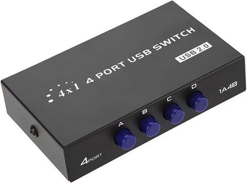 Zjchao USB Switch 2 Port 4 Port Manual Switch Fox للمشاركة المحيطية مع Switcher Scanner USB 2.0 in Saudi Arabia