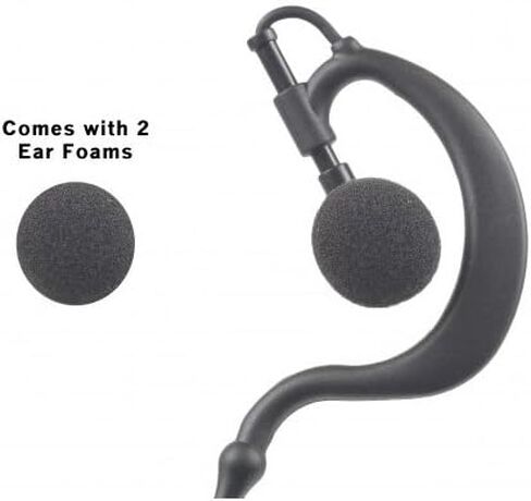 1-Wire Earhook Inline PTT for Vertex Standard EVX-S24 Two-Way Radios in Saudi Arabia