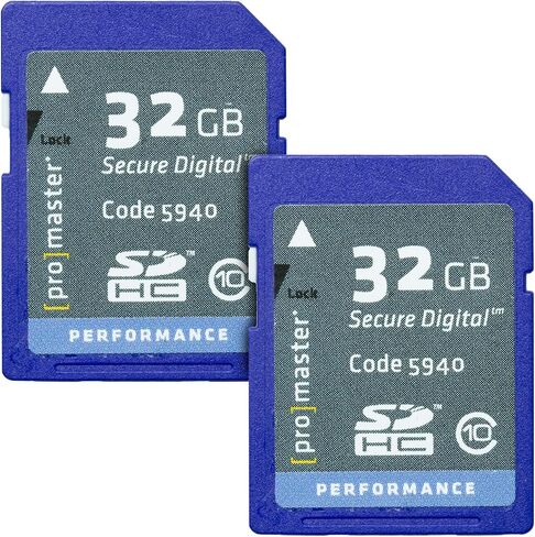 Promaster 32GB SDHC 2-Pack Class 10 بطاقة ذاكرة أداء (3414) in Kuwait