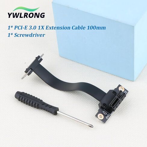 PCI-E 3.0 Riser Cable PCIe Extension Cable for Graphics X1 to X1/ M to F/90° to 90° for M.2/ WiFi/Network/USB/Sound Cards PCIe 3.0 X1 Riser Cable Accessories Reparation Parts(100mm) in Saudi Arabia