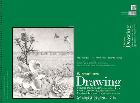 Strathmore 400 Series Recycled Drawing Pad, 18"x24" Wire Bound, 24 Sheets in Saudi Arabia