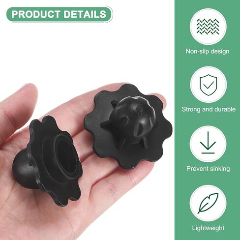 8-Pack Camping Chair Foot, 0.71"/ 18mm Tubing Dia Detachable Camping Chair Leg Covers Anti-Slip Stool Feet Replacement for Hiking/Fishing/Camping, Black in Saudi Arabia