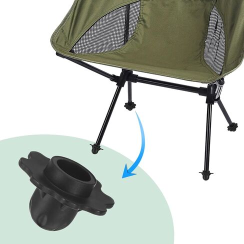 8-Pack Camping Chair Foot, 0.71"/ 18mm Tubing Dia Detachable Camping Chair Leg Covers Anti-Slip Stool Feet Replacement for Hiking/Fishing/Camping, Black in Saudi Arabia