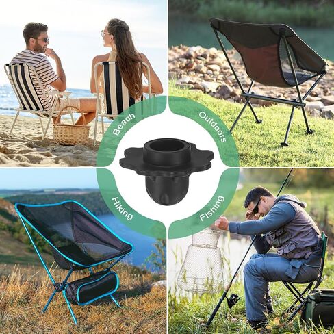 8-Pack Camping Chair Foot, 0.71"/ 18mm Tubing Dia Detachable Camping Chair Leg Covers Anti-Slip Stool Feet Replacement for Hiking/Fishing/Camping, Black in Saudi Arabia