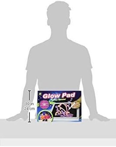 AMAV Glow Pad - لوحة رسم محمولة عالية التقنية للأطفال بحجم الكمبيوتر اللوحي مع 7 أضواء ملونة وامضة متبادلة. لوحة تلوين مضيئة للأطفال، مجموعة الفنون والحرف اليدوية in Kuwait