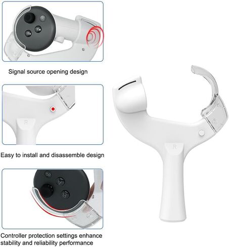 Table Tennis Adaptor for Oculus Quest 3 VR Controller, Table Tennis Paddle Grip Handle Compatible for Quest 3, Touch Controllers Table Tennis Racket for Quest 3 VR Gaming Accessories in Saudi Arabia