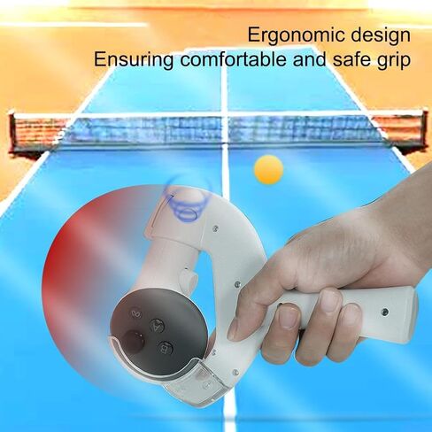 Table Tennis Adaptor for Oculus Quest 3 VR Controller, Table Tennis Paddle Grip Handle Compatible for Quest 3, Touch Controllers Table Tennis Racket for Quest 3 VR Gaming Accessories in Saudi Arabia