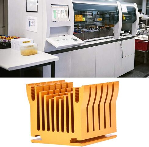 1.7 x 1.6 x 1.4in Gold Aluminum Heat Sink, Cooling Fin Motherboard Chip Cooler for Electronic Components Heat Sinks in Saudi Arabia