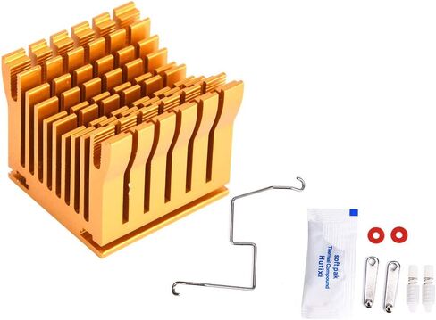 1.7 x 1.6 x 1.4in Gold Aluminum Heat Sink, Cooling Fin Motherboard Chip Cooler for Electronic Components Heat Sinks in Saudi Arabia