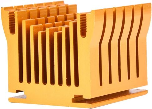 1.7 x 1.6 x 1.4in Gold Aluminum Heat Sink, Cooling Fin Motherboard Chip Cooler for Electronic Components Heat Sinks in Saudi Arabia