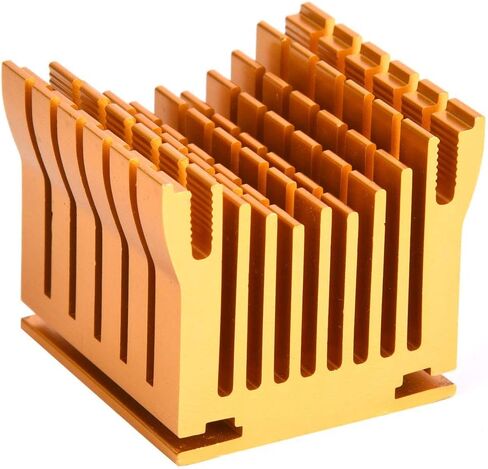 1.7 x 1.6 x 1.4in Gold Aluminum Heat Sink, Cooling Fin Motherboard Chip Cooler for Electronic Components Heat Sinks in Saudi Arabia