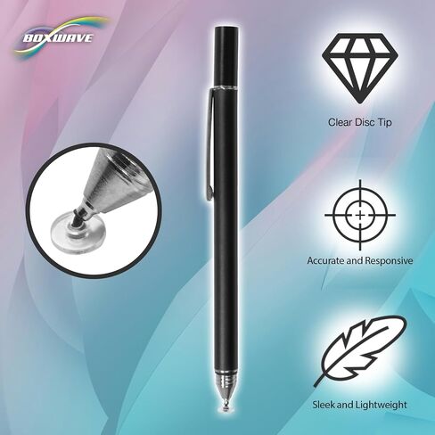 BoxWave FineTouch Capacitive Stylus Pen, Super Precise, Jet Black, Compatible with Equinox LUXE 8500i in Saudi Arabia