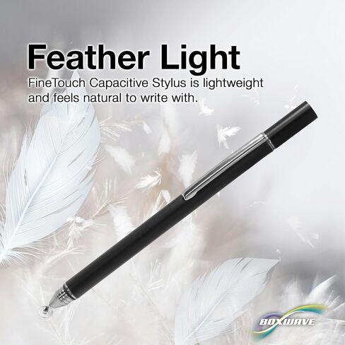 BoxWave FineTouch Capacitive Stylus Pen, Super Precise, Jet Black, Compatible with Equinox LUXE 8500i in Saudi Arabia