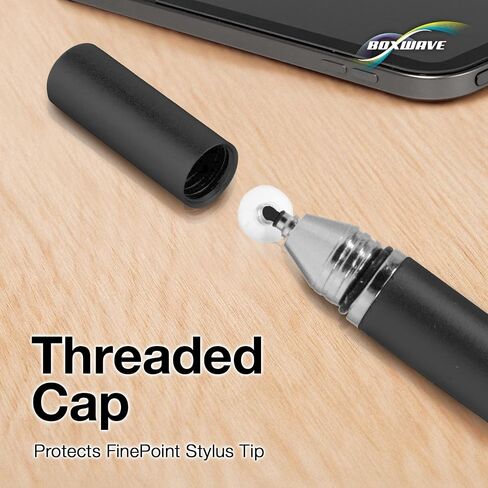 BoxWave FineTouch Capacitive Stylus Pen, Super Precise, Jet Black, Compatible with Equinox LUXE 8500i in Saudi Arabia