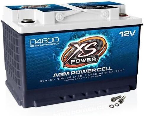 Xspower D4800 12V AGM بطارية - BCI Group 48 - 3000A MAX AMPS ، 950 CA ، 72AH - يدعم 2000W/3000W أنظمة - ضمان محدود مجاني in Saudi Arabia