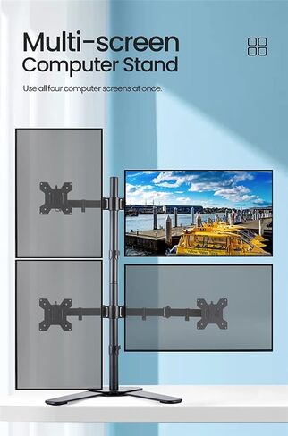 Quad Four Arm Desk Mount Orgonomic LCD Computer Monitor Monitor Bracket Stand Tilt Rotation 17 "-32" دعم الشاشة in Saudi Arabia