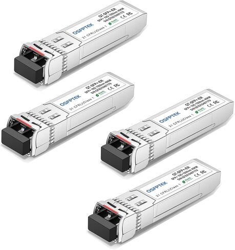 QSFPTEK 10GBASE-LR SFP Module, 10gbe SFP+ 1310nm 10km Duplex LC SMF DOM Optical Networking Transceivers, MINI GBIC Compatible SFP-10G-LR, and Other Open Switch, 1pc in Kuwait