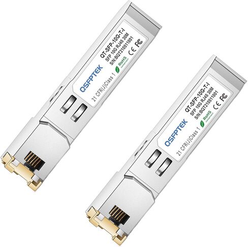 QSFPTEK 10GBASE-LR SFP Module, 10gbe SFP+ 1310nm 10km Duplex LC SMF DOM Optical Networking Transceivers, MINI GBIC Compatible SFP-10G-LR, and Other Open Switch, 1pc in Kuwait