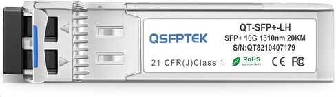 QSFPTEK 10GBASE-LR SFP Module, 10gbe SFP+ 1310nm 10km Duplex LC SMF DOM Optical Networking Transceivers, MINI GBIC Compatible SFP-10G-LR, and Other Open Switch, 1pc in Kuwait