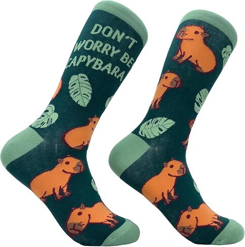 Crazy Dog T-Shirts Women's Save The Floaty Potatoes Socks Funny Manatee Ocean Novelty Graphic Footwear, Blue, One size in Kuwait