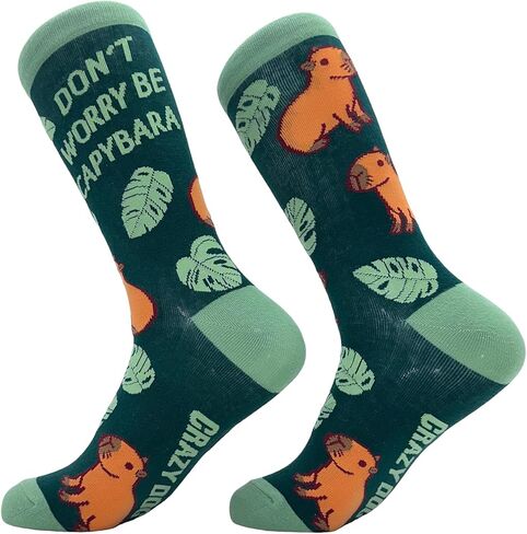 Crazy Dog T-Shirts Women's Save The Floaty Potatoes Socks Funny Manatee Ocean Novelty Graphic Footwear, Blue, One size in Kuwait