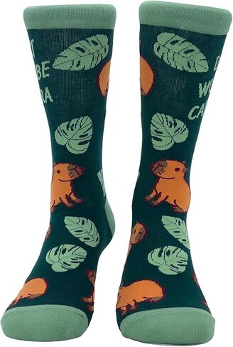Crazy Dog T-Shirts Women's Save The Floaty Potatoes Socks Funny Manatee Ocean Novelty Graphic Footwear, Blue, One size in Kuwait