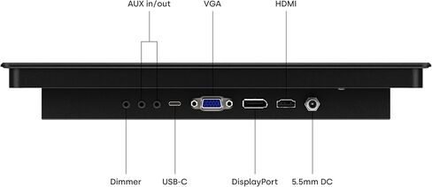 15 بوصة شاشة تعمل باللمس 15 بوصة | Full HD 1080p | IP65 مقاوم للماء ومقاوم الغبار | عرض أشعة الشمس الصناعية قابلة للقراءة في الهواء الطلق للكمبيوتر الشخصي ، Mac ، Linux | 15HB9M in Kuwait