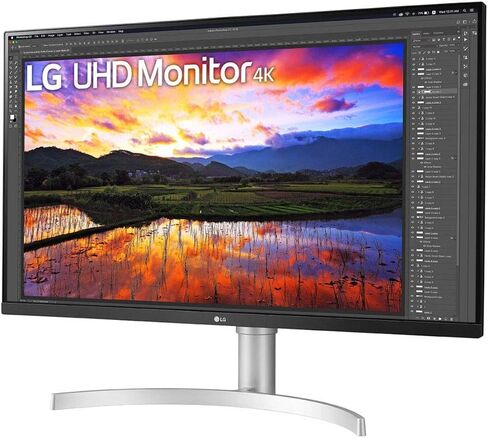 LG 31.5 "HDR10 IPS UHD 4K Monitor (3840x2160) مع DCI-P3 95 ٪ (TYP.) ، AMD FreeSync ، مزامنة الإجراء الديناميكي ، المثبت الأسود ، Maxx Audio & Engonomic (32BN67U-B) in Kuwait
