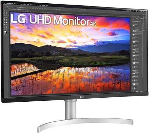 LG 31.5 "HDR10 IPS UHD 4K Monitor (3840x2160) مع DCI-P3 95 ٪ (TYP.) ، AMD FreeSync ، مزامنة الإجراء الديناميكي ، المثبت الأسود ، Maxx Audio & Engonomic (32BN67U-B) in Kuwait