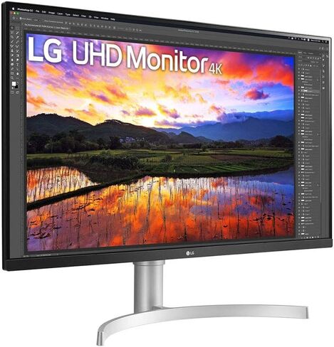 LG 31.5 "HDR10 IPS UHD 4K Monitor (3840x2160) مع DCI-P3 95 ٪ (TYP.) ، AMD FreeSync ، مزامنة الإجراء الديناميكي ، المثبت الأسود ، Maxx Audio & Engonomic (32BN67U-B) in Kuwait