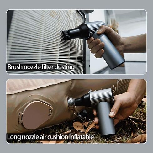 Electric Air Duster, 90000RPM Super Blower, 3 Speed Adjustable Rechargeable Compressed Air Duster Can, Cordless Air Duster for Home Car Keyboard Cleaning in Saudi Arabia