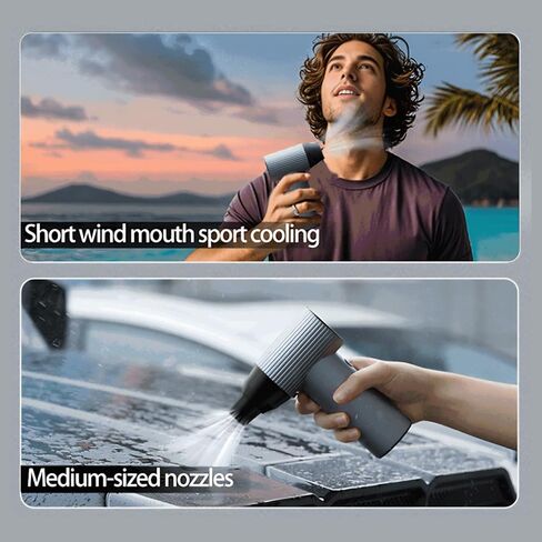 Electric Air Duster, 90000RPM Super Blower, 3 Speed Adjustable Rechargeable Compressed Air Duster Can, Cordless Air Duster for Home Car Keyboard Cleaning in Saudi Arabia