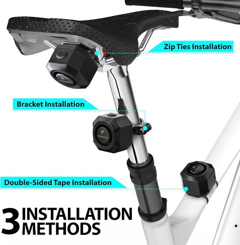 Fosmon Anti Theft Bike Alarm with Remote (2-Pack), Vibration Motion Sensor Bicycle Alarm, Waterproof 113dB Vehicle Security Alarm System, Wireless Siren for E-Bike, Motorcycle, Scooter, Cart, Trailer in Saudi Arabia