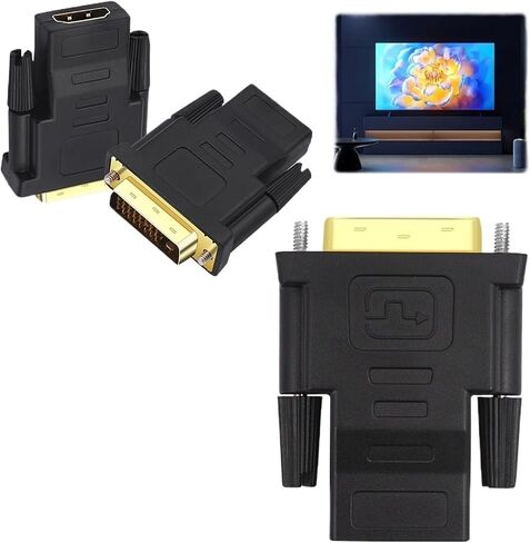 DVI to HDMI-Compatible Adapter 1080P Male to Female Video Converter 24K Plated pl-UG DVI to HDMI-Compatibl Cable Converter in Saudi Arabia