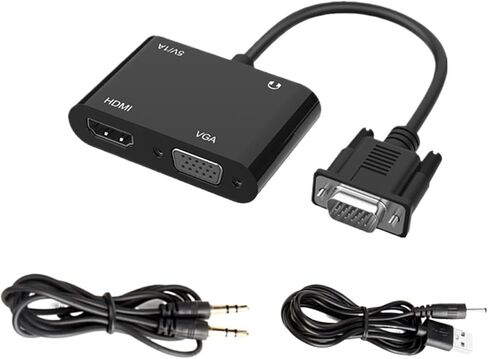 Grwibeou to HDMI Adapter ، 1080p Splitter 1 في 2 إخراج لأجهزة الكمبيوتر المكتبية أجهزة الكمبيوتر المحمولة مراقبة أجهزة الكمبيوتر in Saudi Arabia