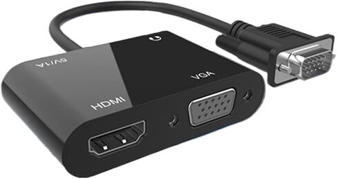 Grwibeou to HDMI Adapter ، 1080p Splitter 1 في 2 إخراج لأجهزة الكمبيوتر المكتبية أجهزة الكمبيوتر المحمولة مراقبة أجهزة الكمبيوتر in Saudi Arabia